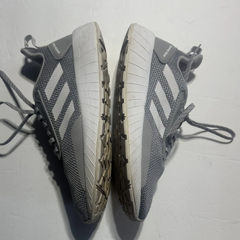 adidas Questar Drive Grey and white mesh Athletic Sneakers ortholite float sz 8